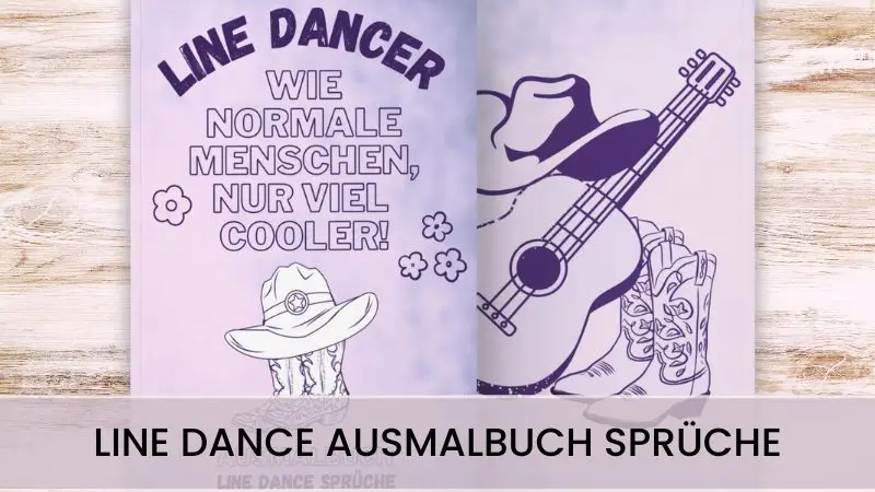 Ausmalbuch Line Dance Sprüche
