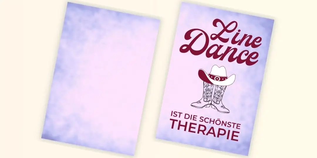 Notizbuch - Line Dance ist die schönste Therapie Notizbuch mit Spruch: Line Dance ist die schönste Therapie