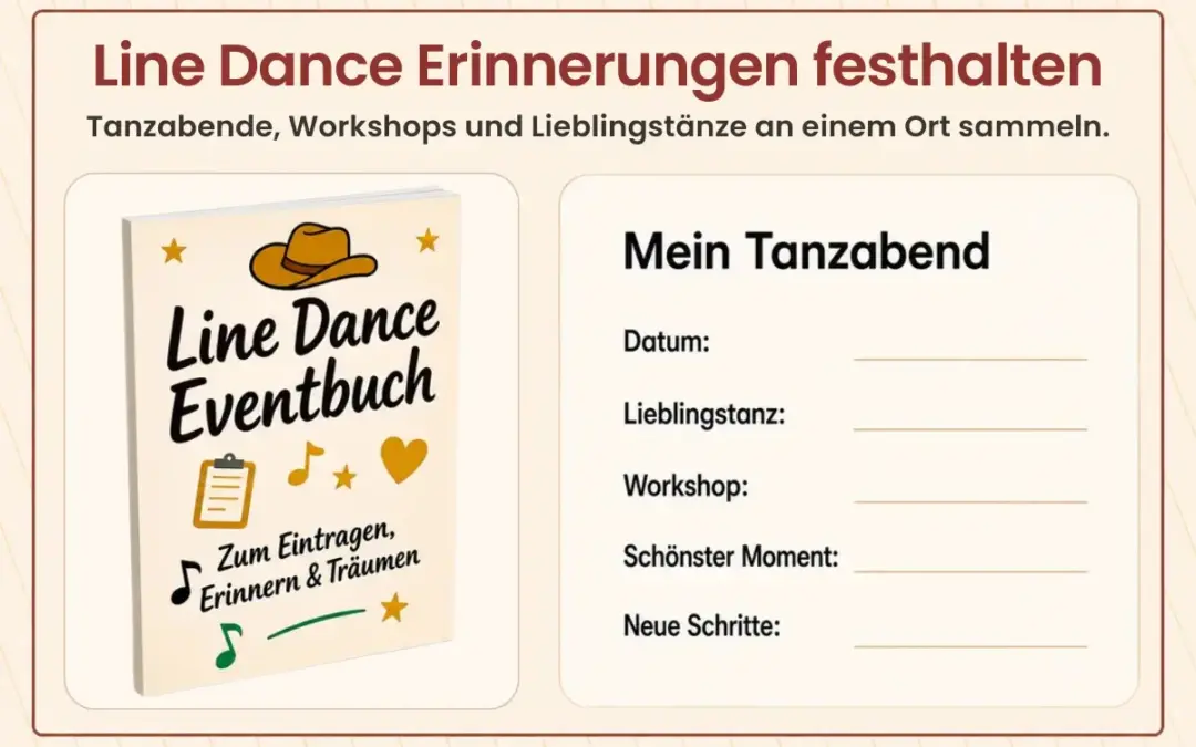 Line Dance Eventbuch: Tanzabende, Workshops und Erinnerungen festhalten