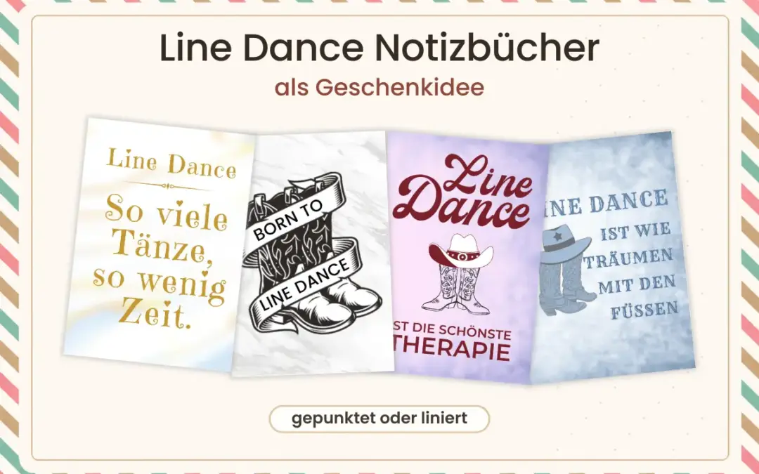 Line Dance Notizbuch als Geschenkidee für Linedancer