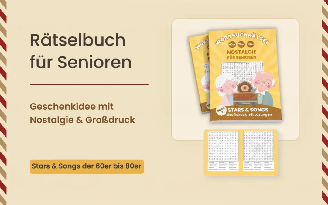 Rätselbuch für Senioren: Geschenkidee mit Nostalgie und großer Schrift