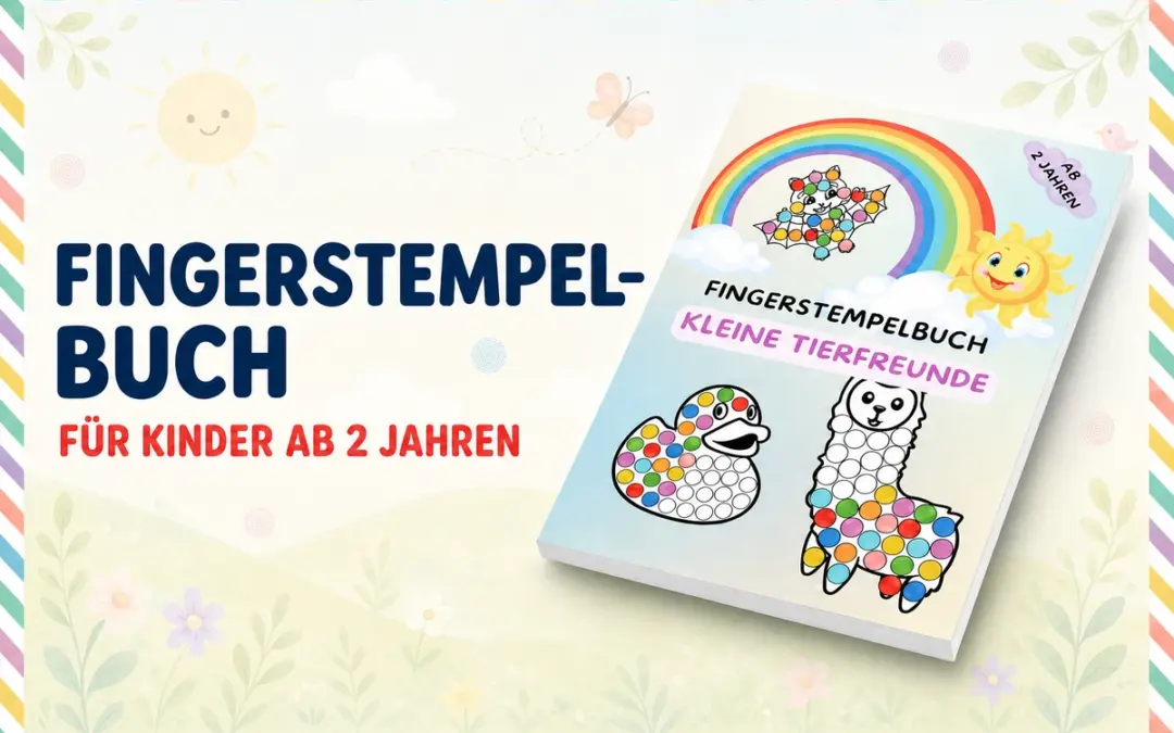 Fingerstempelbuch für Kinder ab 2 Jahren: 35 kleine Tierfreunde kreativ gestalten