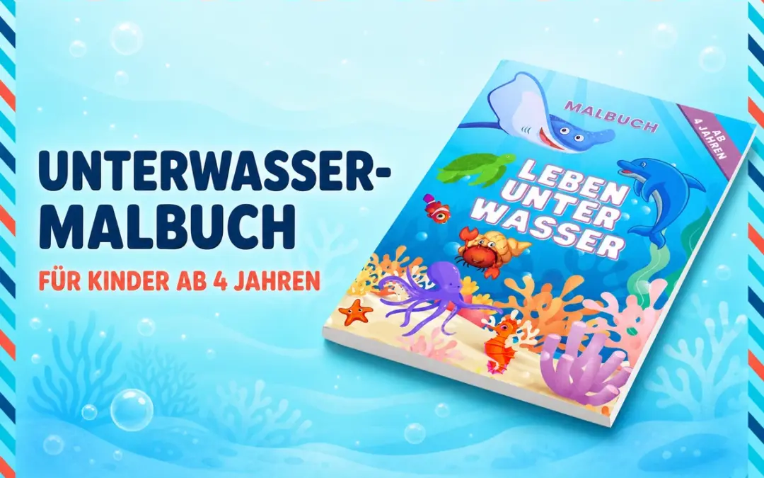 Leben unter Wasser: Malbuch für Kinder ab 4 Jahren