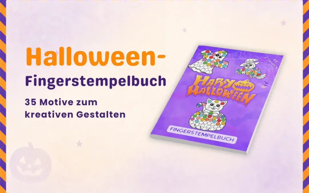 Halloween-Fingerstempelbuch ab 2 Jahren: 35 Motive zum kreativen Gestalten